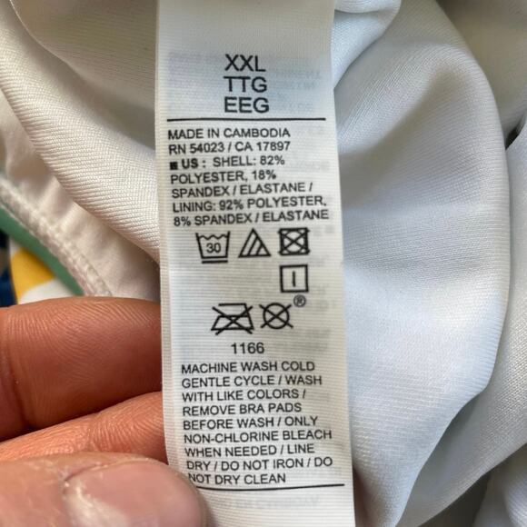 NWT Old Navy Womens One Shoulder Multi Stripe One Piece Swimsuit Size XXL - Picture 11 of 11